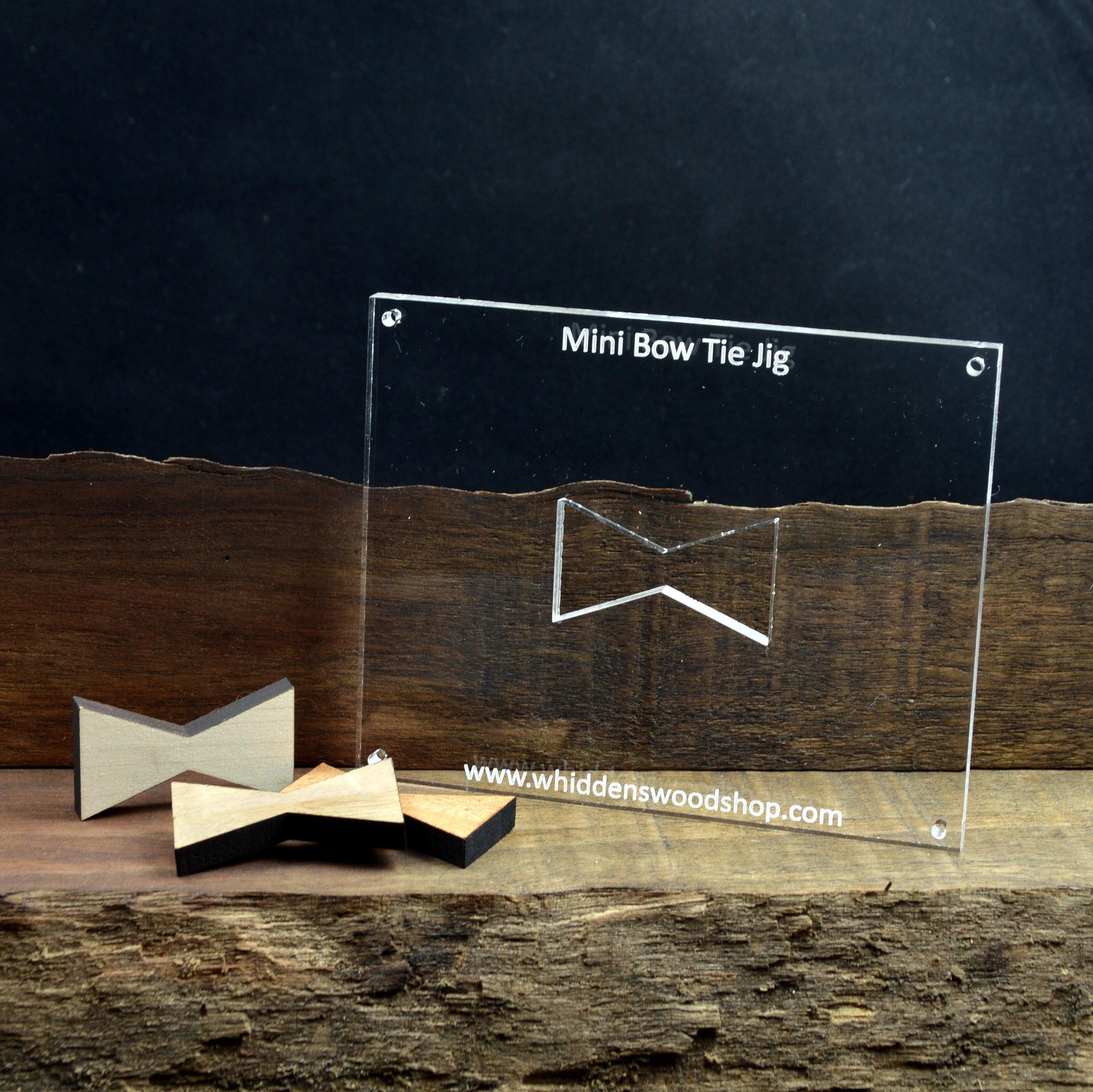 Blue Pine Inlay - Mini Wood Bow Tie Accents - Whidden's Woodshop