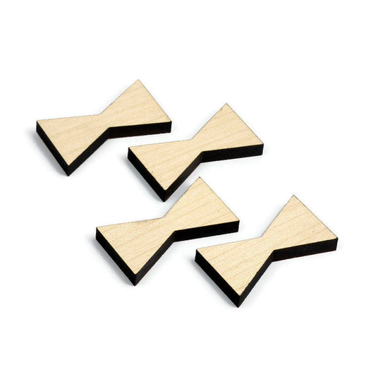 Maple Wood Inlay | Mini Wood Bow Tie Accents | Board Stitcher | Mini Wood Bow Tie | Maple Inlay | Sets of 2, 4, or 8 | Template Available - Whidden's Woodshop