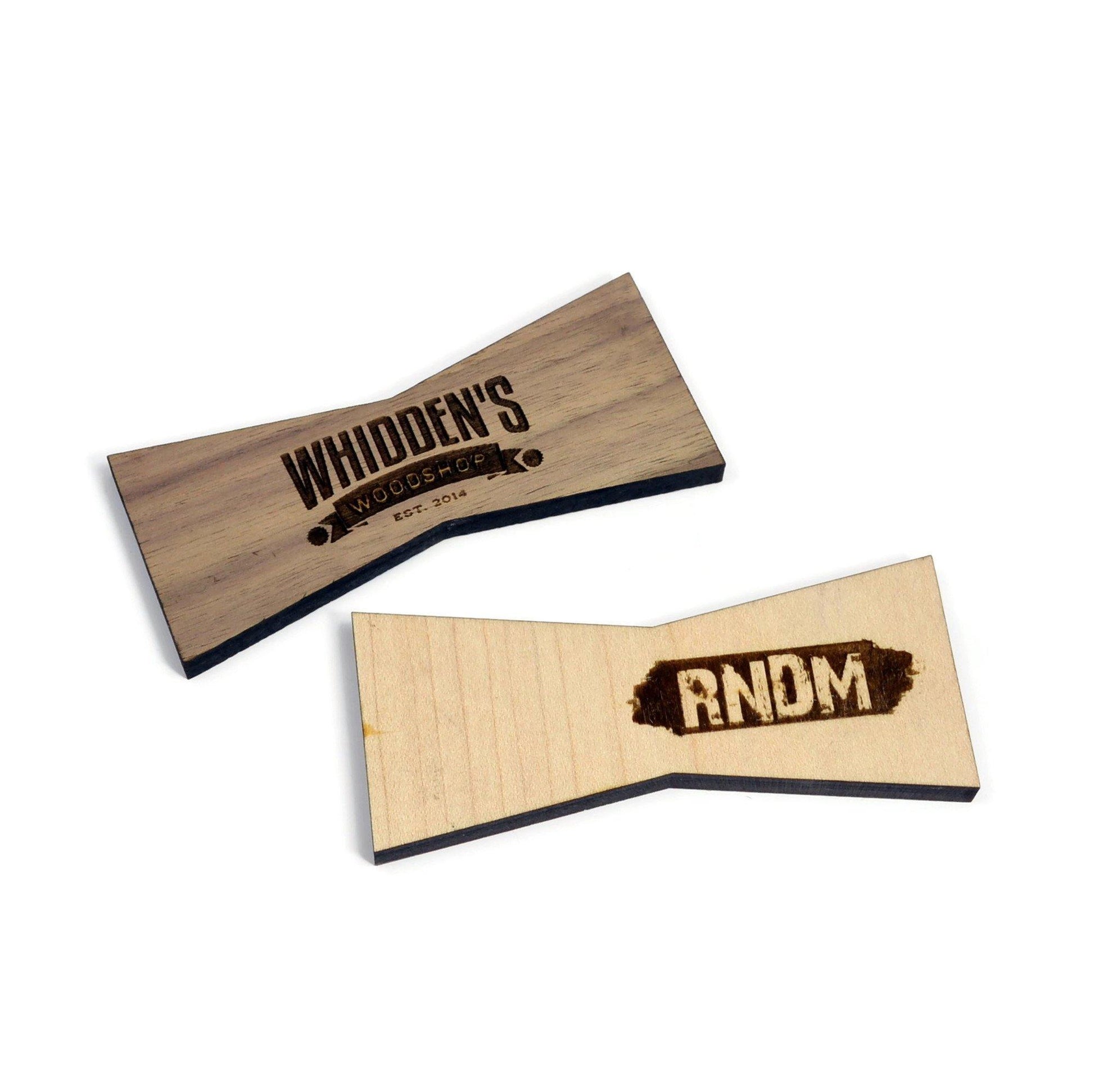 Custom Wood Inlay - Personalized Wood Bow Ties - Whidden's Woodshop