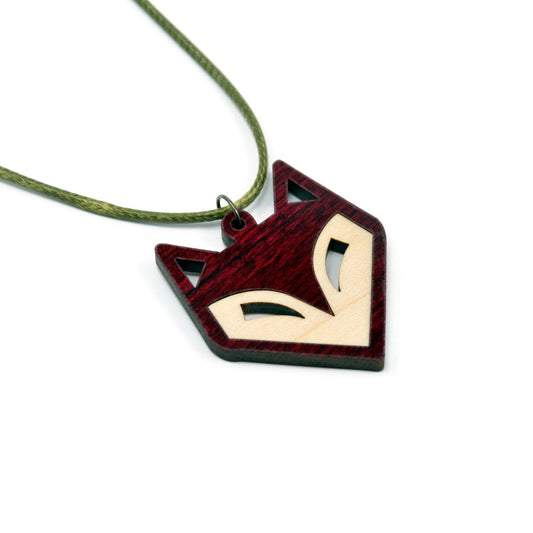 Wood Fox Pendant | Wooden Necklace | Fox Jewelry | Handmade Wood Jewelry | Wood Pendant - Whidden's Woodshop