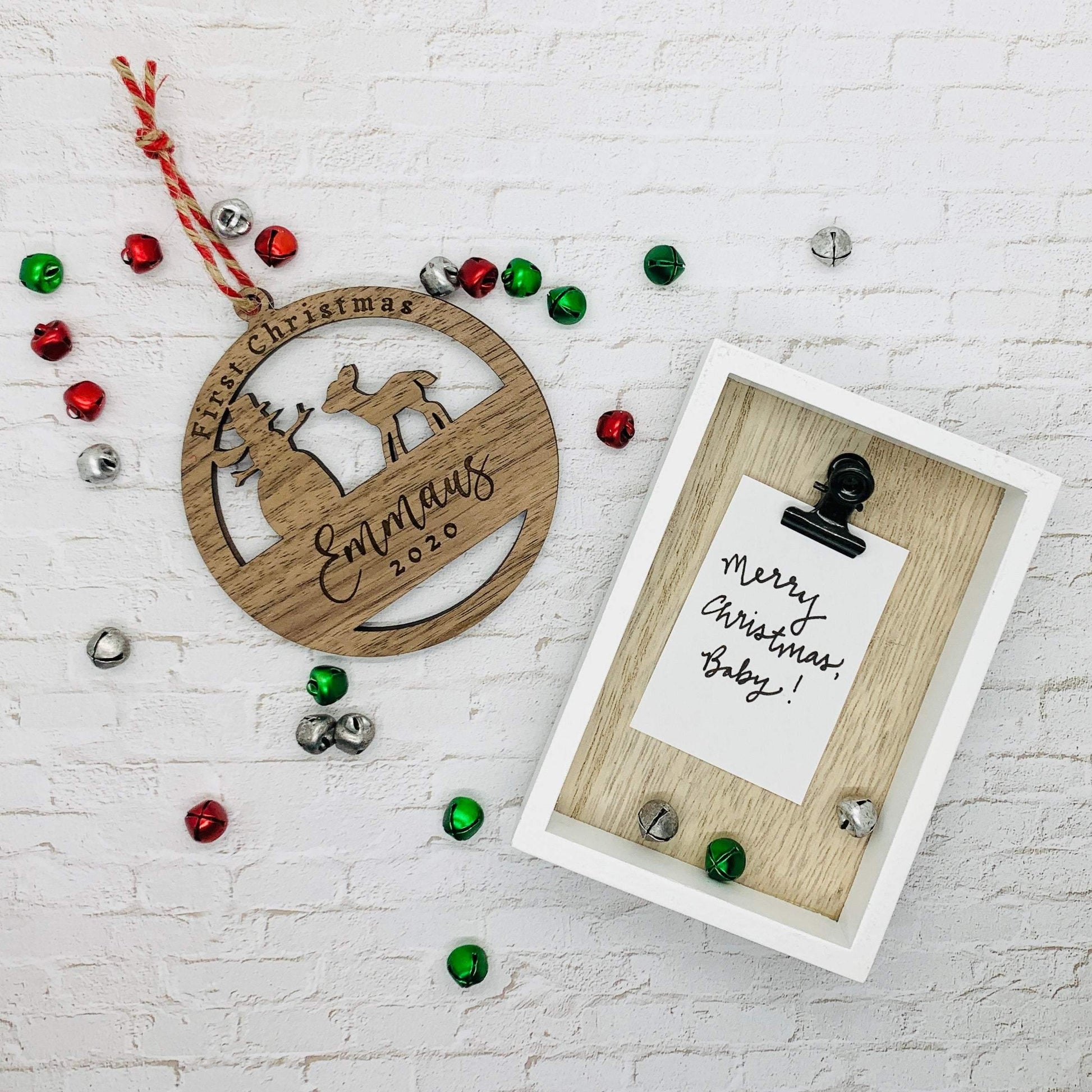 First Christmas Baby Ornament - Christmas 2021 Ornament - Whidden's Woodshop