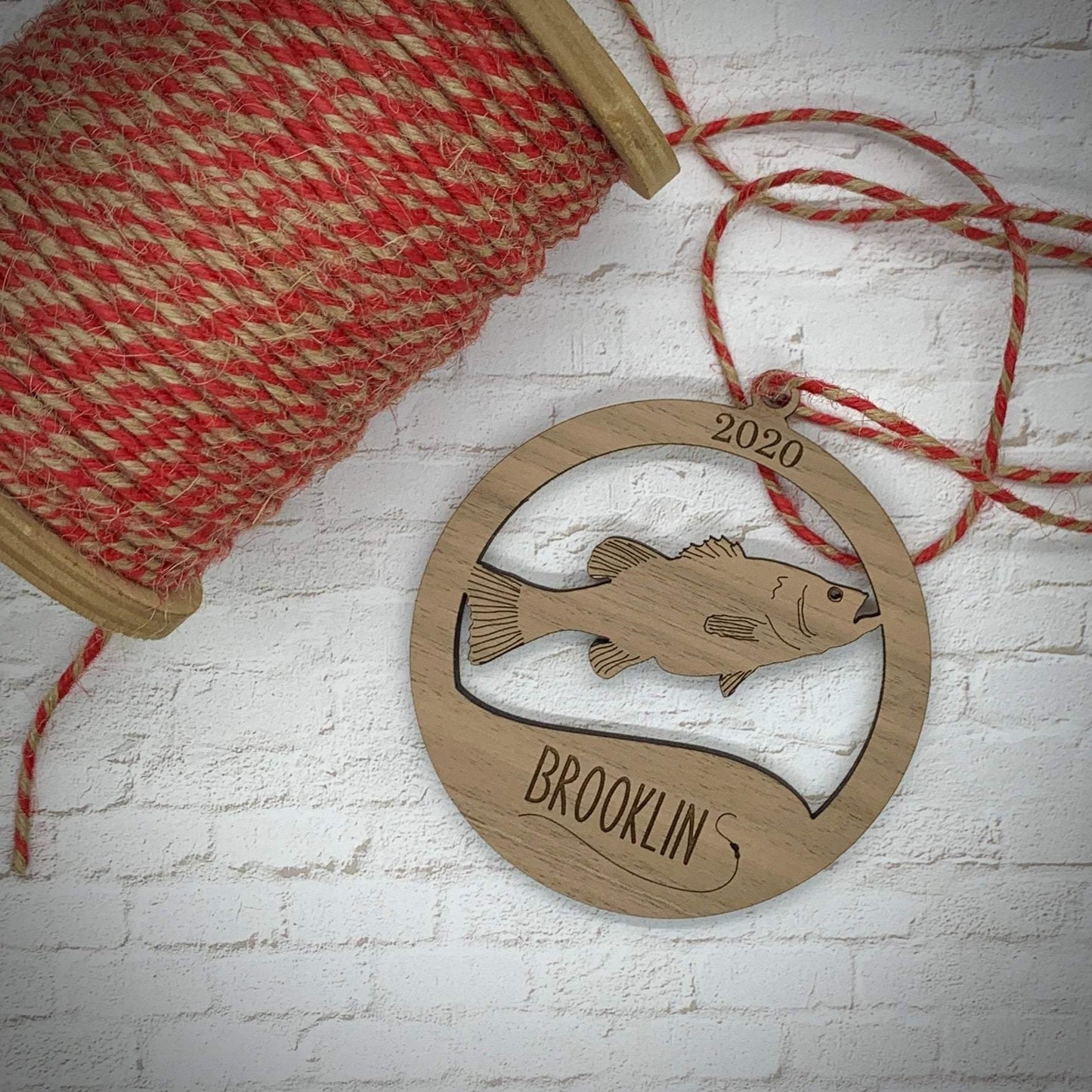 Fisherman Ornament - Bass, Carp, or Bluegill - Christmas 2021 - Whidden's Woodshop