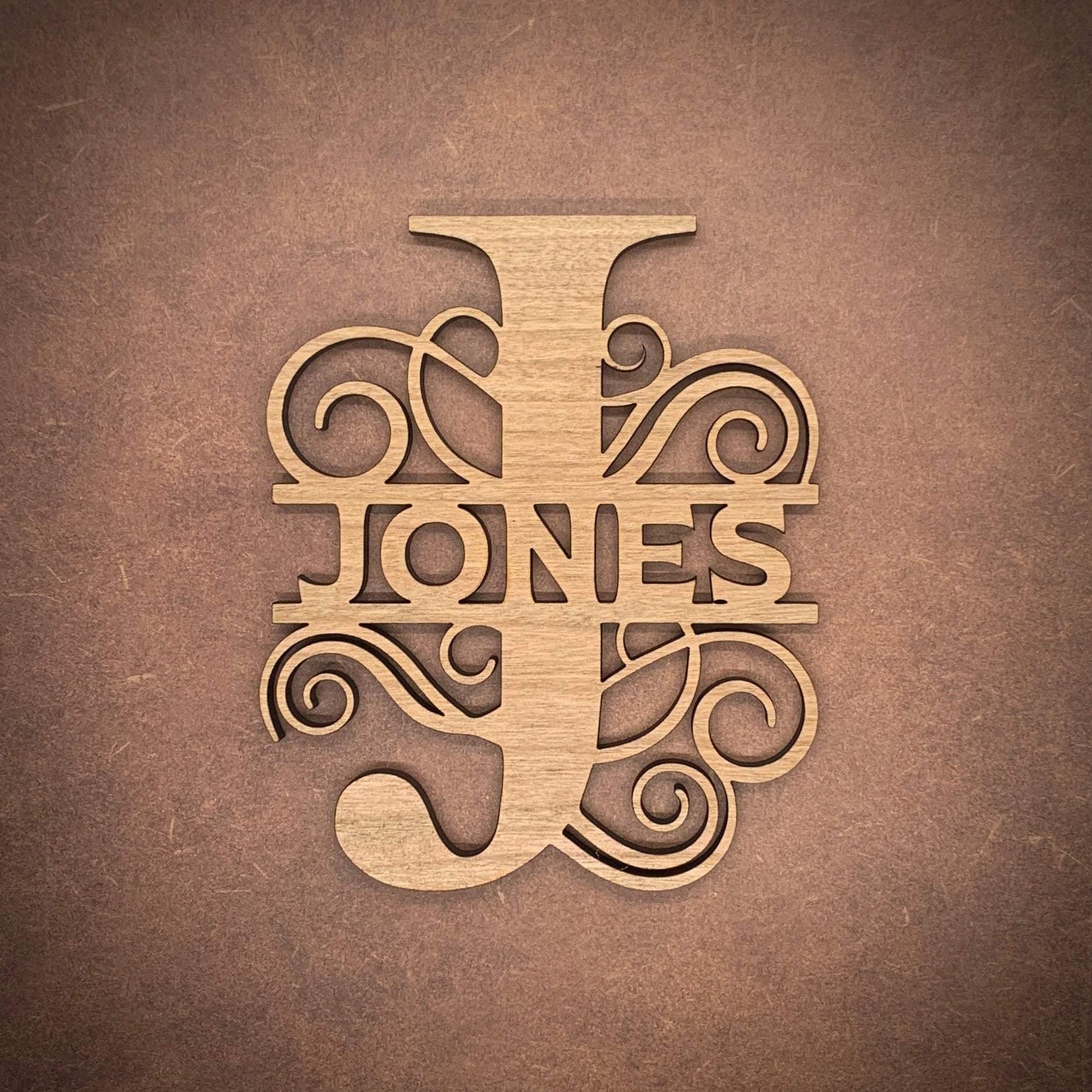 5 inch Custom Wood Split Monogram - Whidden's Woodshop