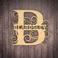 5 inch Custom Wood Split Monogram - Whidden's Woodshop