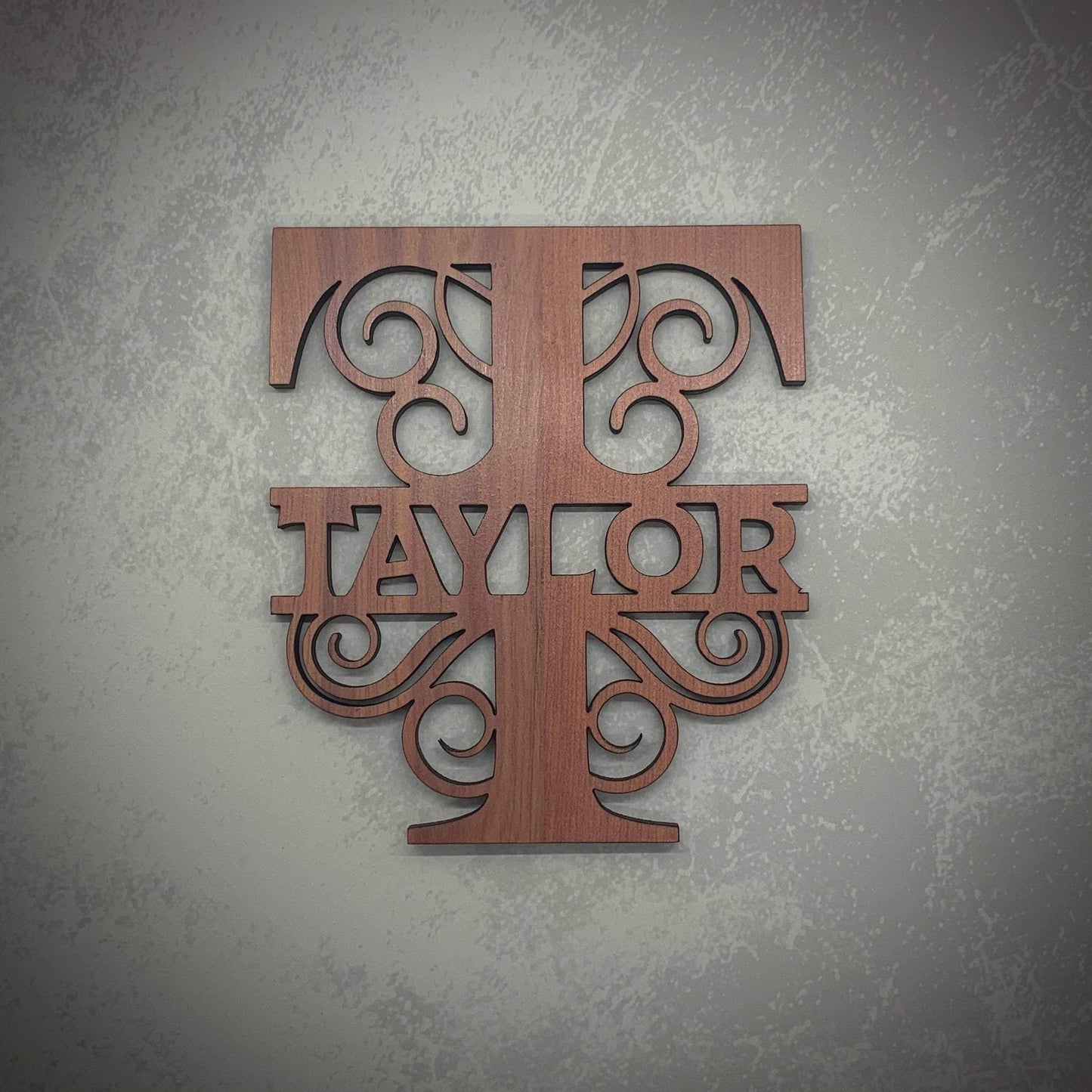 5 inch Custom Wood Split Monogram - Whidden's Woodshop