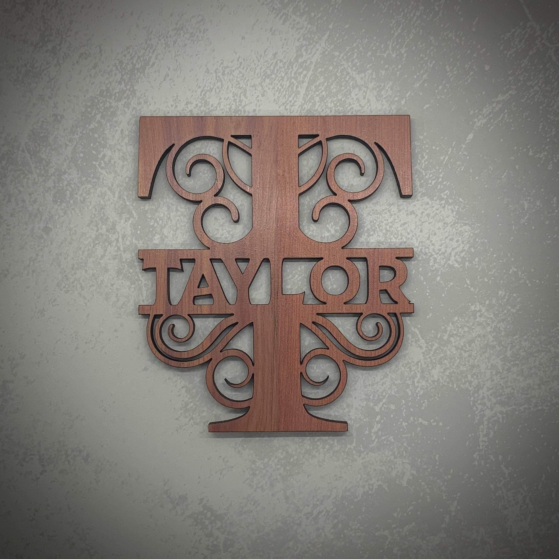 5 inch Custom Wood Split Monogram - Whidden's Woodshop