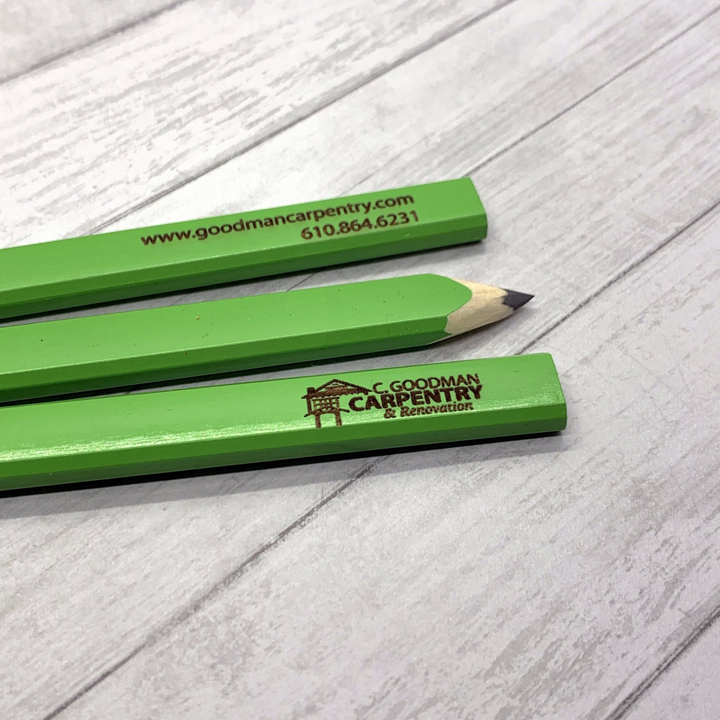 Custom Carpenter Engraved Personalized Carpenter Pencils Set of 6