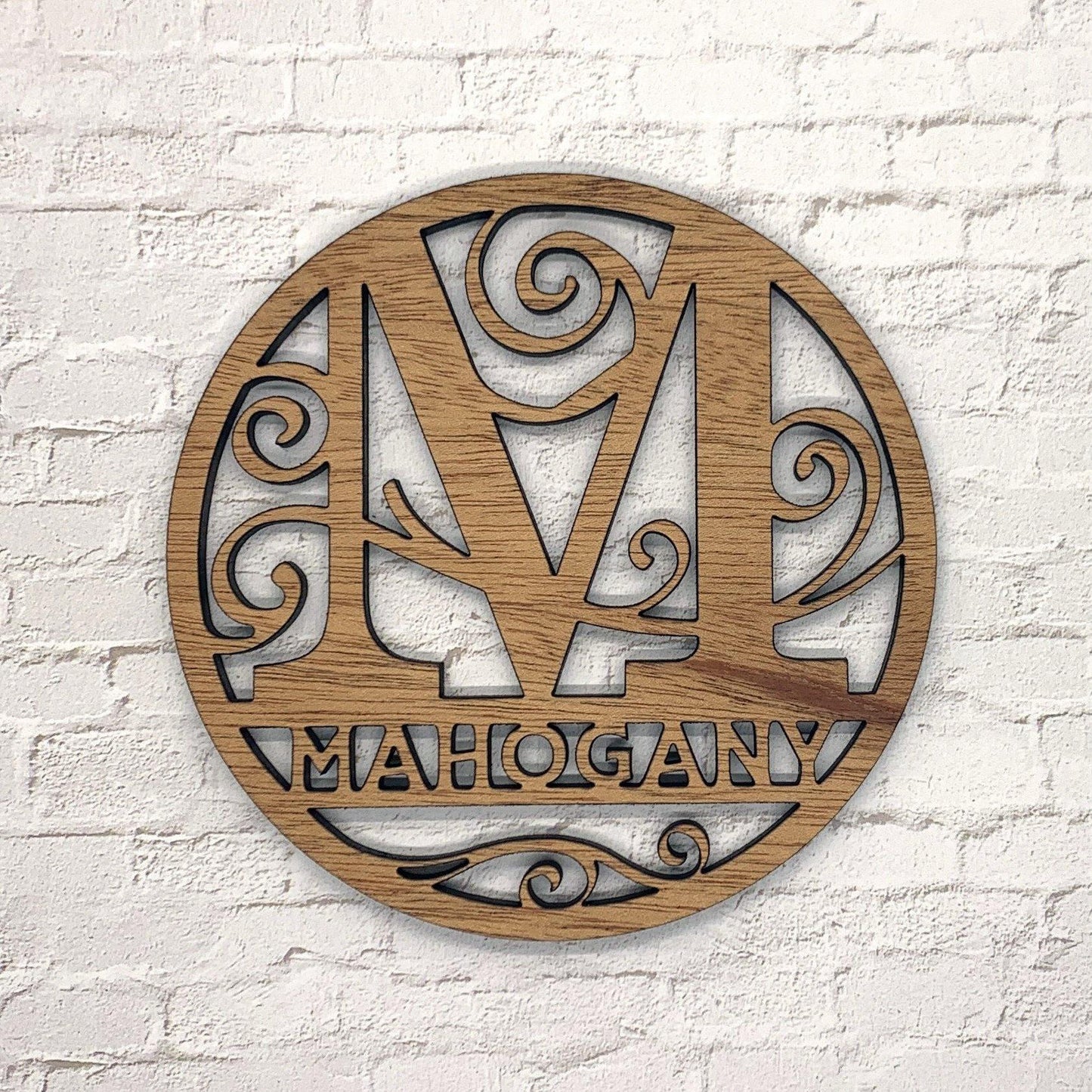 10 inch Custom Round Wood Monogram - Whidden's Woodshop