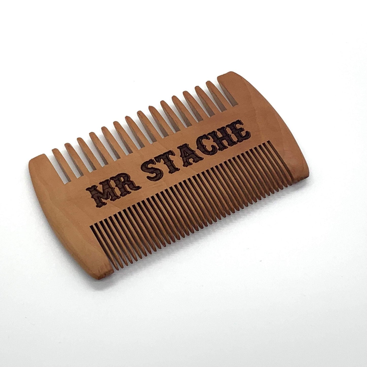 Engraved Sandalwood Beard Comb - Whidden's Woodshop