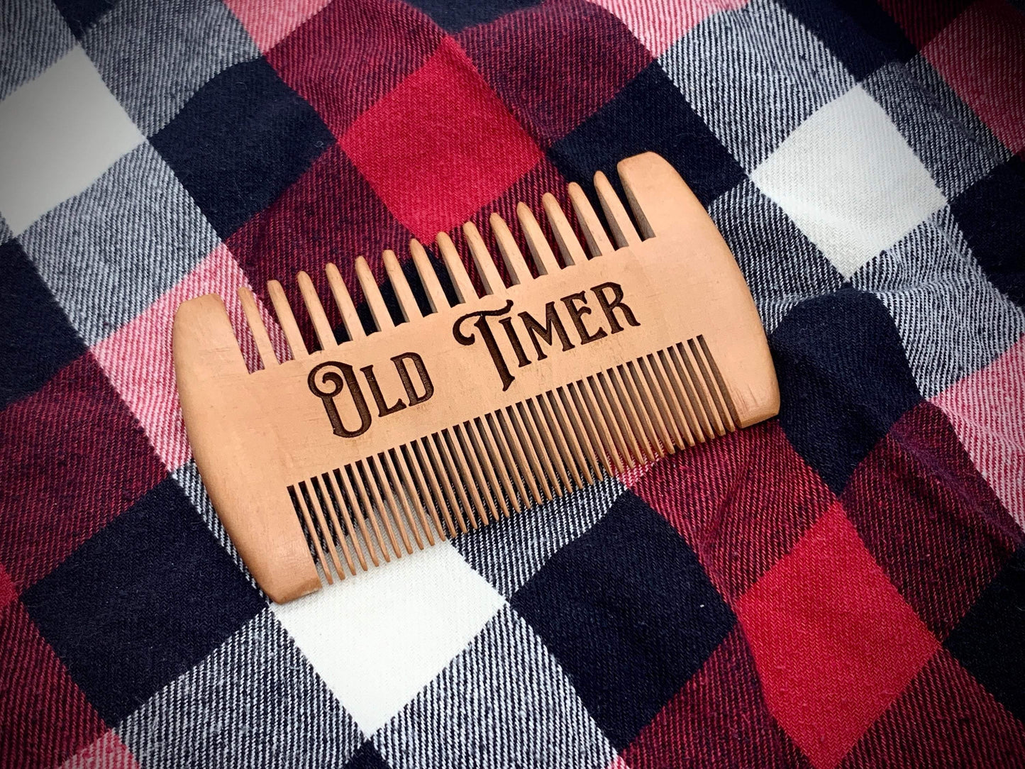 Engraved Sandalwood Beard Comb - Whidden's Woodshop