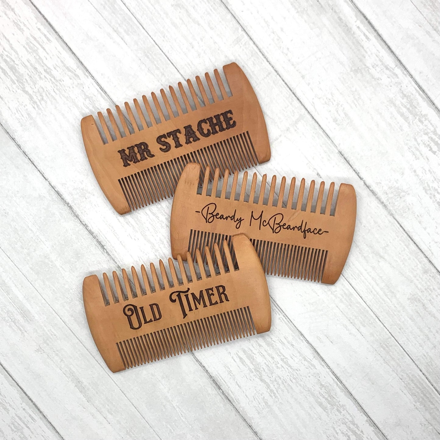 Engraved Sandalwood Beard Comb - Whidden's Woodshop