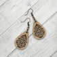 Geometric Wood Earrings, Teardrop Earrings, Wood Jewelry, Handmade Wood Jewelry, Dangle Earrings - Whidden's Woodshop