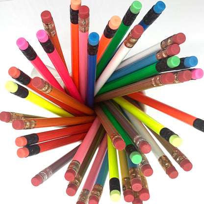Personalized Engraved Neon Red #2 Pencils