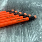 Personalized Engraved Neon Orange #2 Pencils