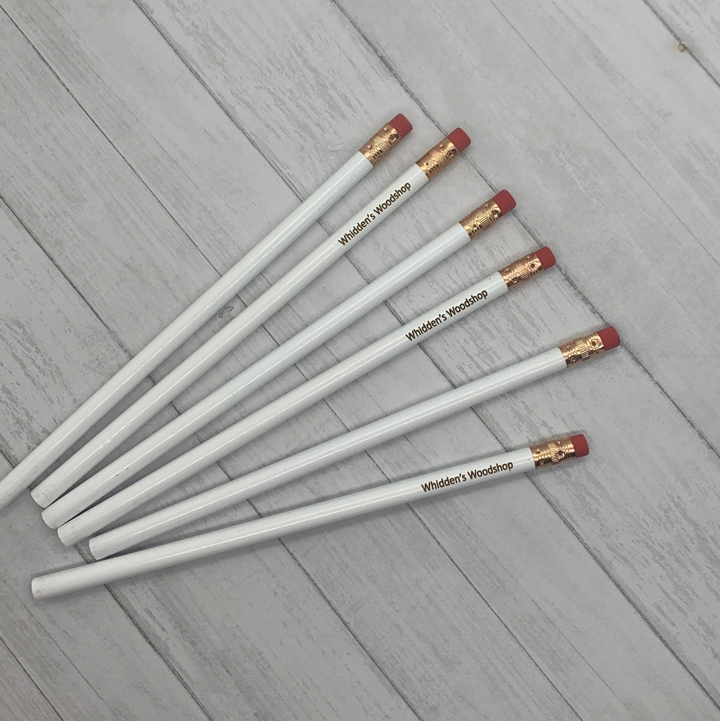 Personalized Engraved White #2 Pencils