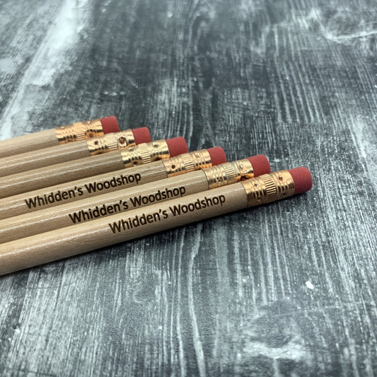 Personalized Engraved Natural #2 Pencils