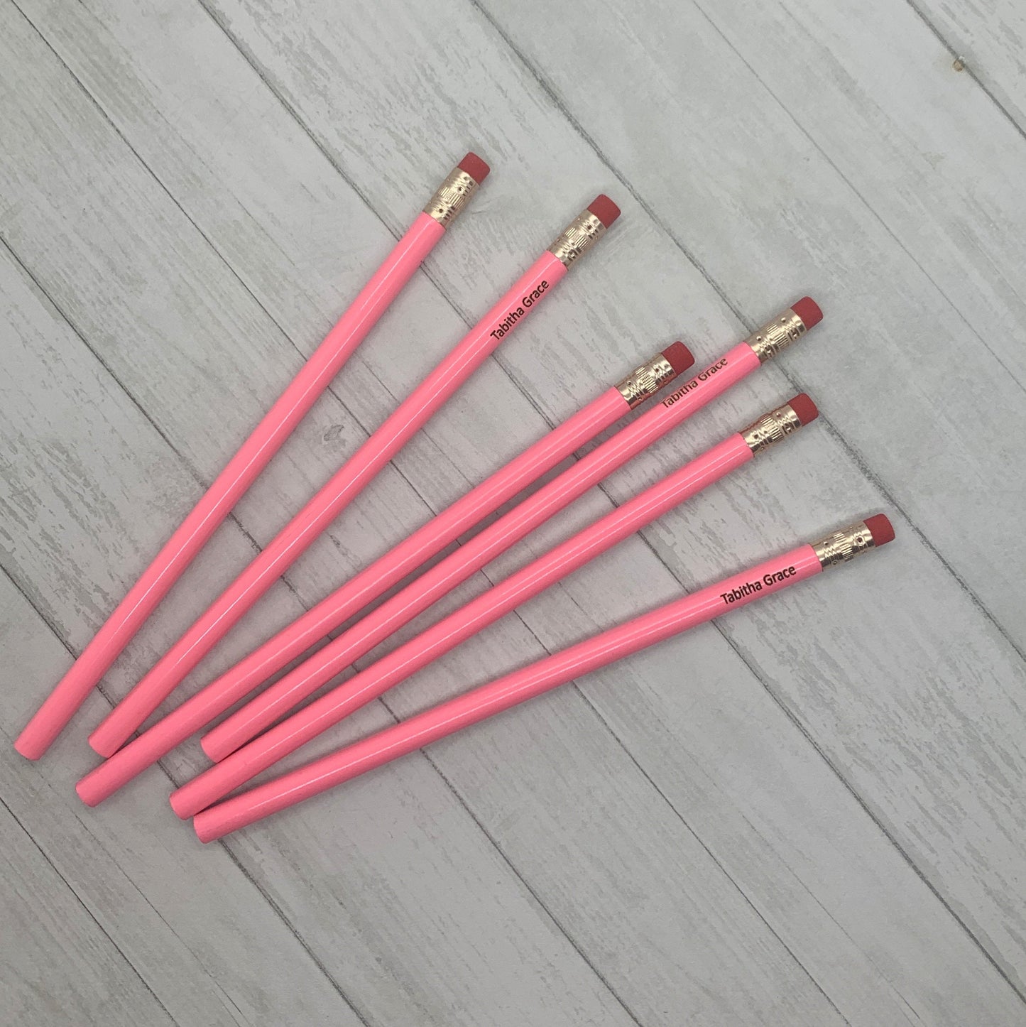 Personalized Engraved Pink #2 Pencils
