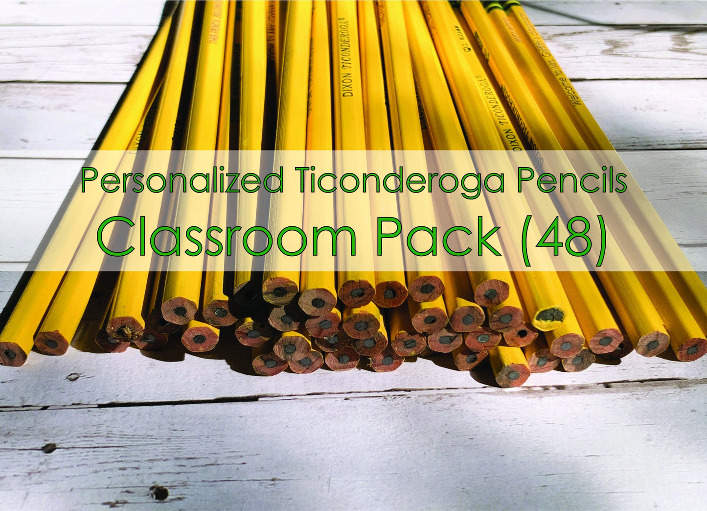 Personalized Pencils | Engraved Pencils | Back to School | 48 Pack Pencils | Ticonderoga Pencils | Teacher Pack | Classroom Pack | Bulk Pack