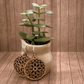 Wood Mandala Round Earrings
